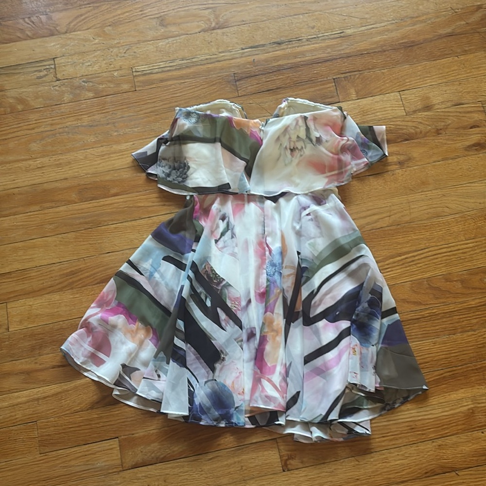 Bebe Strapless Patterned Mini Dress - image 3